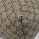 GUCCI GG Supreme Tote Bag PVC Beige Silver 211137 Auth 213362-14