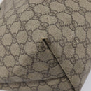 GUCCI GG Supreme Tote Bag PVC Beige Silver 211137 Auth 213362-15