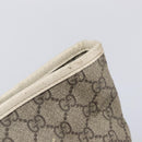 GUCCI GG Supreme Tote Bag PVC Beige Silver 211137 Auth 213362-17