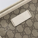 GUCCI GG Supreme Tote Bag PVC Beige Silver 211137 Auth 213362-18