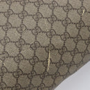 GUCCI GG Supreme Tote Bag PVC Beige Silver 211137 Auth 213362-19
