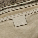 GUCCI GG Supreme Tote Bag PVC Beige Silver 211137 Auth 213362-21