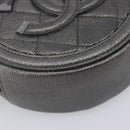 CHANEL Matelasse Chain Shoulder Bag Caviar Skin Gray Silver CC Auth 213364M-12