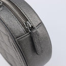 CHANEL Matelasse Chain Shoulder Bag Caviar Skin Gray Silver CC Auth 213364M-15