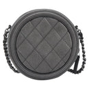 CHANEL Matelasse Chain Shoulder Bag Caviar Skin Gray Silver CC Auth 213364M-3