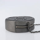 CHANEL Matelasse Chain Shoulder Bag Caviar Skin Gray Silver CC Auth 213364M-4