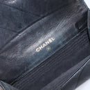CHANEL Bicolore Wallet Leather Black Gold CC Auth 213366-15
