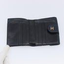 CHANEL Bicolore Wallet Leather Black Gold CC Auth 213366-18