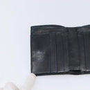 CHANEL Bicolore Wallet Leather Black Gold CC Auth 213366-20