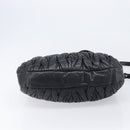 Miu Miu Matelasse Hand Bag Leather 2way Black Gold Auth 213377A-11