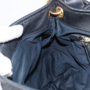 Miu Miu Matelasse Hand Bag Leather 2way Black Gold Auth 213377A-24