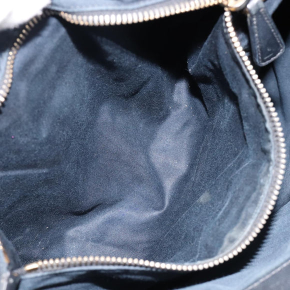 Miu Miu Matelasse Hand Bag Leather 2way Black Gold Auth 213377A