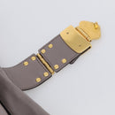 Miu Miu Matelasse Hand Bag Leather 2way Gray Gold Auth 213378M-19