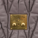 Miu Miu Matelasse Hand Bag Leather 2way Gray Gold Auth 213378M-20