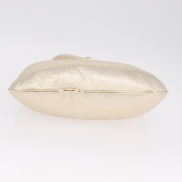 Miu Miu Shoulder Bag Leather Gold Auth 213385M