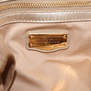 Miu Miu Shoulder Bag Leather Gold Auth 213385M-25