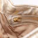 Miu Miu Shoulder Bag Leather Gold Auth 213385M-29