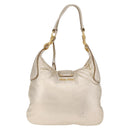 Miu Miu Shoulder Bag Leather Gold Auth 213385M-3