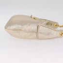 Miu Miu Shoulder Bag Leather Gold Auth 213385M-5