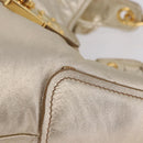 Miu Miu Shoulder Bag Leather Gold Auth 213385M-6