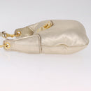 Miu Miu Shoulder Bag Leather Gold Auth 213385M-7