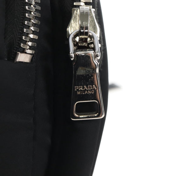 PRADA Backpack Nylon Black Silver Auth 213386V