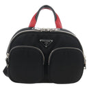 PRADA Backpack Nylon Black Silver Auth 213386V-2