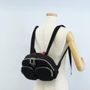PRADA Backpack Nylon Black Silver Auth 213386V-30
