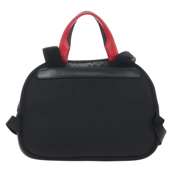 PRADA Backpack Nylon Black Silver Auth 213386V
