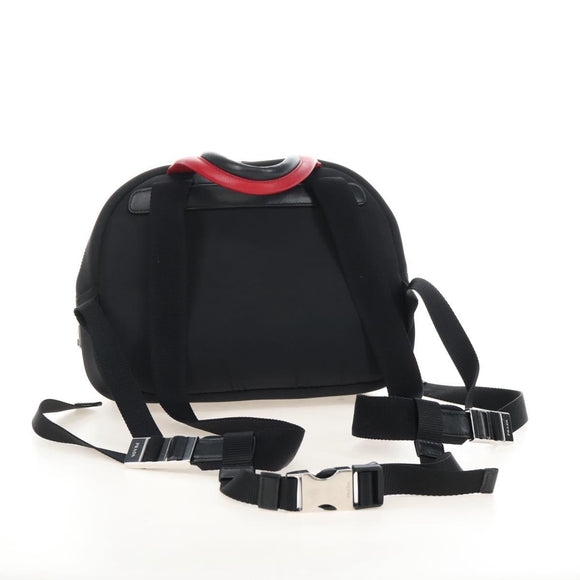 PRADA Backpack Nylon Black Silver Auth 213386V