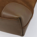 GUCCI Web Sherry Line Shoulder Bag Suede Brown Silver 33900 Auth 213394V-13