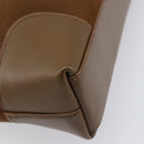 GUCCI Web Sherry Line Shoulder Bag Suede Brown Silver 33900 Auth 213394V-14