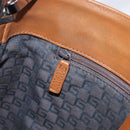 GUCCI Web Sherry Line Shoulder Bag Suede Brown Silver 33900 Auth 213394V-21