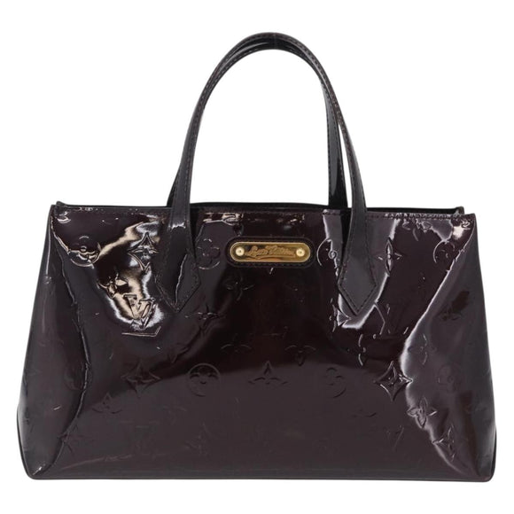 LOUIS VUITTON Monogram Vernis Wilshire PM Bag Amarante M93641 LV Auth 213395V