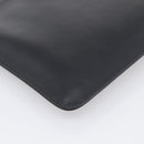 GIVENCHY Clutch Bag Leather Black Silver Auth 213409-11