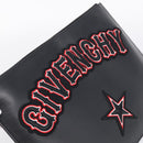 GIVENCHY Clutch Bag Leather Black Silver Auth 213409-12