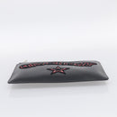 GIVENCHY Clutch Bag Leather Black Silver Auth 213409-7