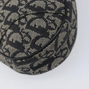 Christian Dior Trotter Canvas saddle Accessory Pouch Navy Silver Auth 213411-12