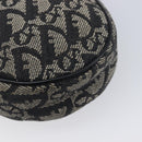 Christian Dior Trotter Canvas saddle Accessory Pouch Navy Silver Auth 213411-13