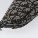 Christian Dior Trotter Canvas saddle Accessory Pouch Navy Silver Auth 213411-14
