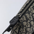Christian Dior Trotter Canvas saddle Accessory Pouch Navy Silver Auth 213411-15
