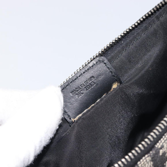 Christian Dior Trotter Canvas saddle Accessory Pouch Navy Silver Auth 213411
