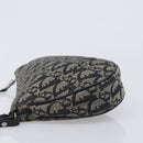 Christian Dior Trotter Canvas saddle Accessory Pouch Navy Silver Auth 213411-5