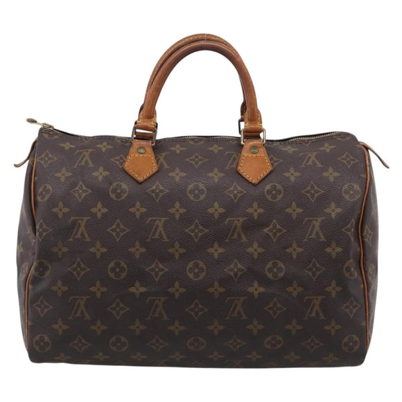 LOUIS VUITTON Monogram Speedy 35 Hand Bag M41524 LV Auth 213423