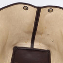 HERMES Garden Party Hand Bag Canvas Beige Silver Auth 213429-15