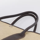 HERMES Garden Party Hand Bag Canvas Beige Silver Auth 213429-8