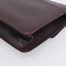 LOUIS VUITTON Taiga Leather Selenga Clutch Bag Acajou M30786 LV Auth 213434A-10