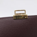 LOUIS VUITTON Taiga Leather Selenga Clutch Bag Acajou M30786 LV Auth 213434A-16