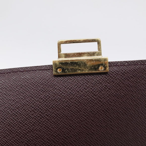 LOUIS VUITTON Taiga Leather Selenga Clutch Bag Acajou M30786 LV Auth 213434A
