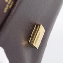 LOUIS VUITTON Taiga Leather Selenga Clutch Bag Acajou M30786 LV Auth 213434A-17